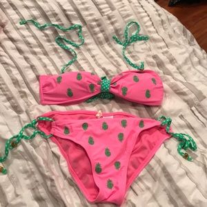 Pink Bikini with Green Pineapples